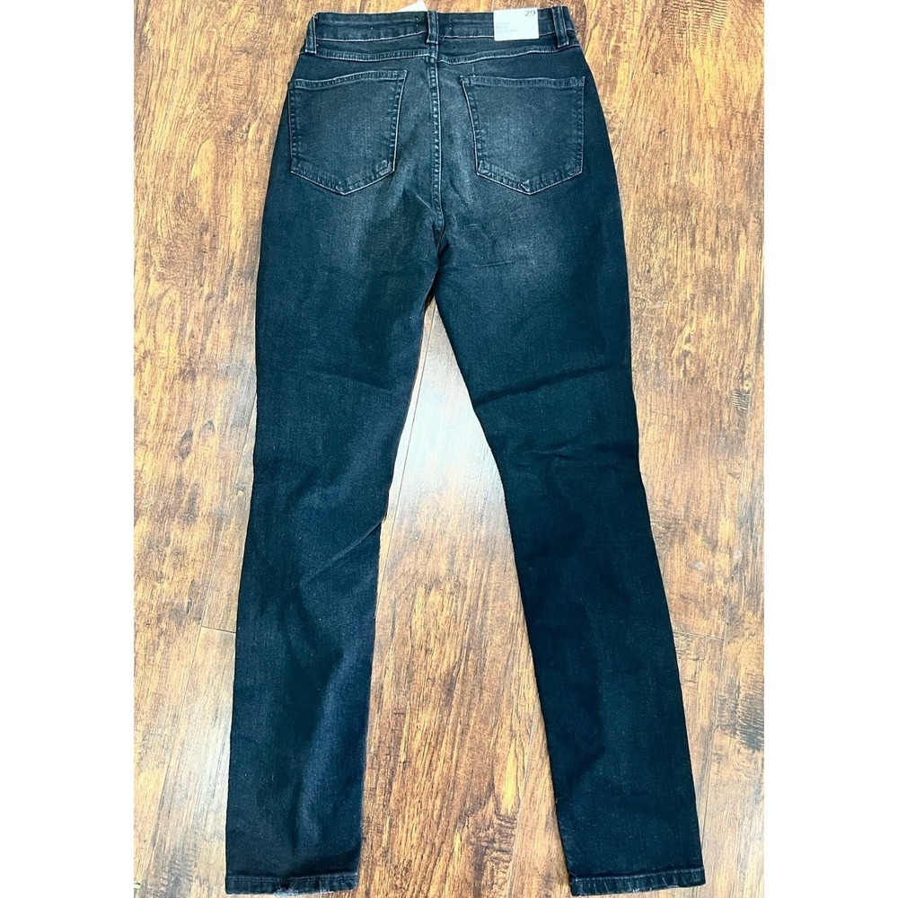 Forever 21 Womens High Rise Skinny Black Stretch Denim Jeans Size 29 5-Pocket - Picture 4 of 5